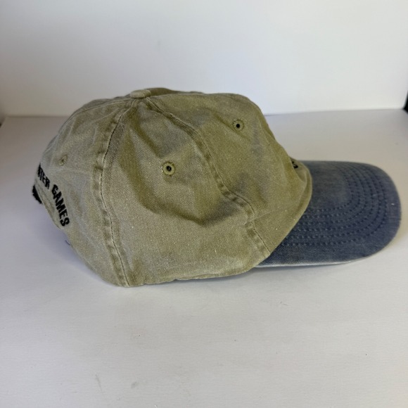 Salt Lake 2002 Olympic Winter Games Hat Cap Adjustable Olive Blue Souvenir - Picture 2 of 8